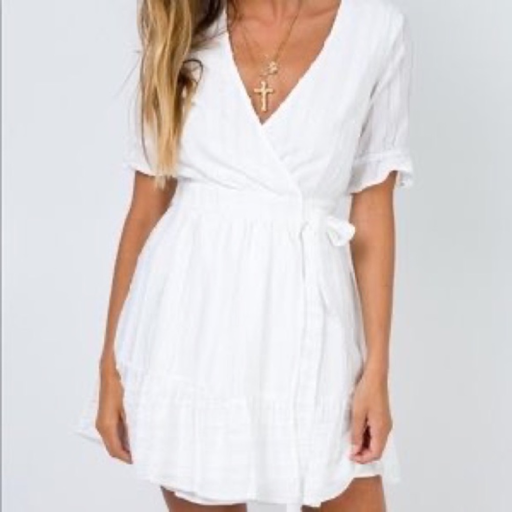 Hello Molly White Wrap Dress